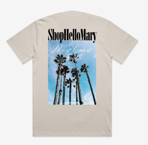 West Coast Palms T-Shirt, Ecru